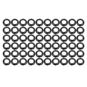 alomejor 60pcs rubber ring winding check fishing rod elastic winding check dress ring for fly spinning(13mm)