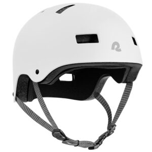 retrospec dakota bicycle / skateboard helmet for adults - commuter, bike, skate, scooter, longboard & incline skating - highly protective & premium ventilation- medium - matte white