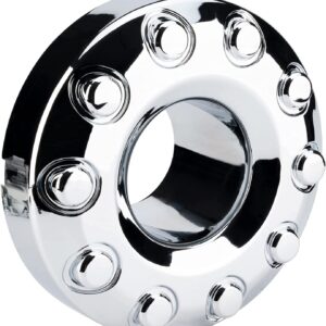 5C3Z1130NA Front 10 Lug Chrome Wheel Center Hub Cap Compatible with Ford F450 F550 Super Duty 2005‑2017, 4WD Front Wheel Center Caps