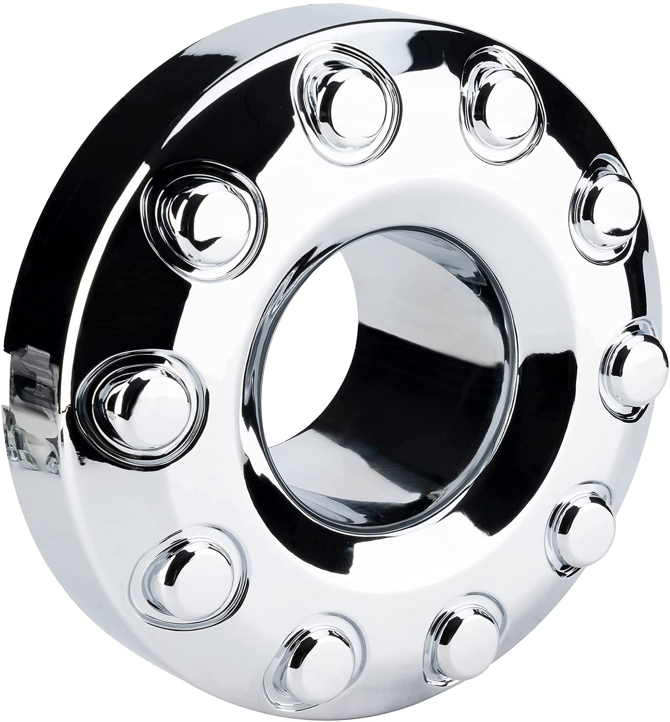 5C3Z1130NA Front 10 Lug Chrome Wheel Center Hub Cap Compatible with Ford F450 F550 Super Duty 2005‑2017, 4WD Front Wheel Center Caps