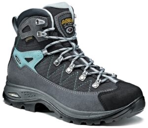 asolo finder gv hiking boot - women's grey/gunmetal/pool side 8