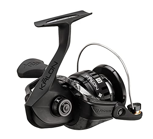 13 FISHING - Kalon O Blackout Spinning Reel - 5.2:1 Gear Ratio - 2.0 Size (Salt+Fresh) - KLO-5.2-2.0