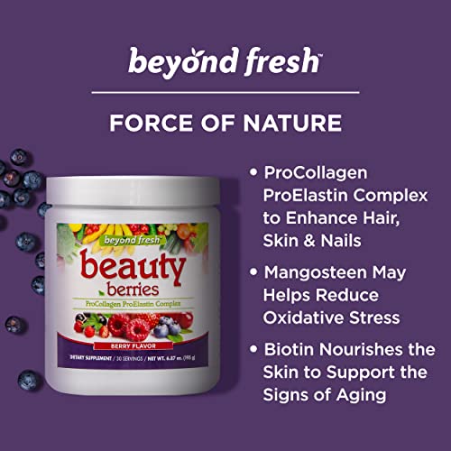 Beyond Fresh Beauty Berries, Procollagen and Proelastin Complex, Healthy Skin, Hair & Nails, Powerful Antioxidants, Berry Flavor, 6.87 Ounce (N12556)