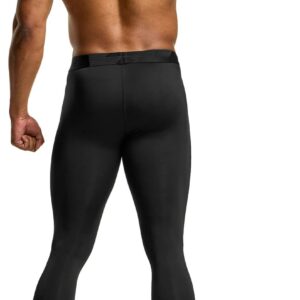 TSLA Men's Compression Pants, Cool Dry Athletic Workout Running Tights Leggings with Pocket/Non-Pocket, 3pack Tights Black/Camo Black/Camo Grey, Large