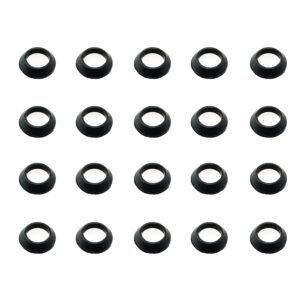 heyous 20pcs Rubber Ring Winding Check ID 10mm OD 15mm - Fishing Rod Building DIY Components for Fly Spinning Casting Rods Fishing Accessories, Black