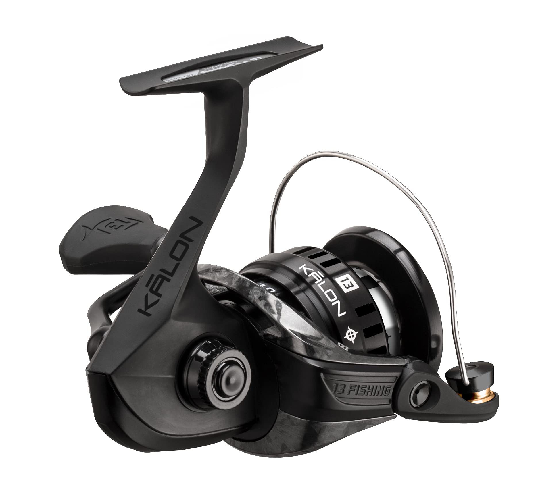 13 FISHING - Kalon O Blackout Spinning Reel - 5.2:1 Gear Ratio - 5.0 Size (Salt+Fresh) - KLO-5.2-5.0