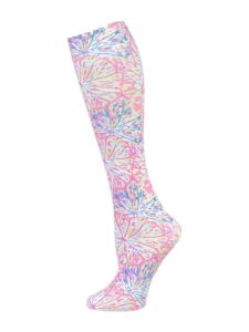 hocsocx citrus pink blossoms socks performance liner moisture-wicking protection for field hockey, ice hockey, and soccer