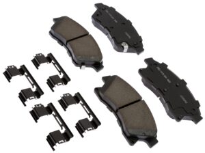 acdelco gold 17d1522chf1 ceramic front disc brake pad kit with clips