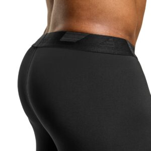 TSLA Men's Compression Pants, Cool Dry Athletic Workout Running Tights Leggings with Pocket/Non-Pocket, Hyper Control Pants Black, Medium