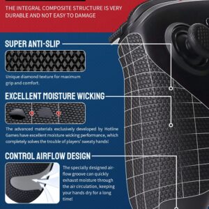 HOTLINEGAMES 2.0 Plus Controller Grip Compatible with Switch Pro Controller Grips Tape, Anti-Slip, Sweat-Absorbent, Easy to Apply (Handle Grips+Buttons+Triggers (20PCS))