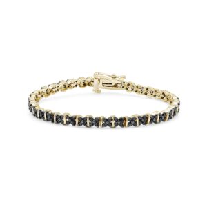 jewelexcess diamond clover bracelets for women – 2.00 carat black diamond 14k gold over silver bracelet –diamond clover bracelet silver – clover bracelets for women 14k gold over silver bracelets