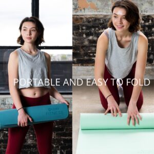 LOMI Fitness Yoga Mat with Slip-Free Material, Great for at Home or Gym Workouts, Yoga, Pilates and More, 6mm, 61cm x 173cm, Gray, (LF5006GY)