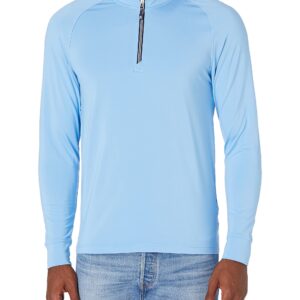 Cutter & Buck mens Long Sleeve Adapt Eco Knit Quarter Zip Pullover Shirt, Atlas, Medium US