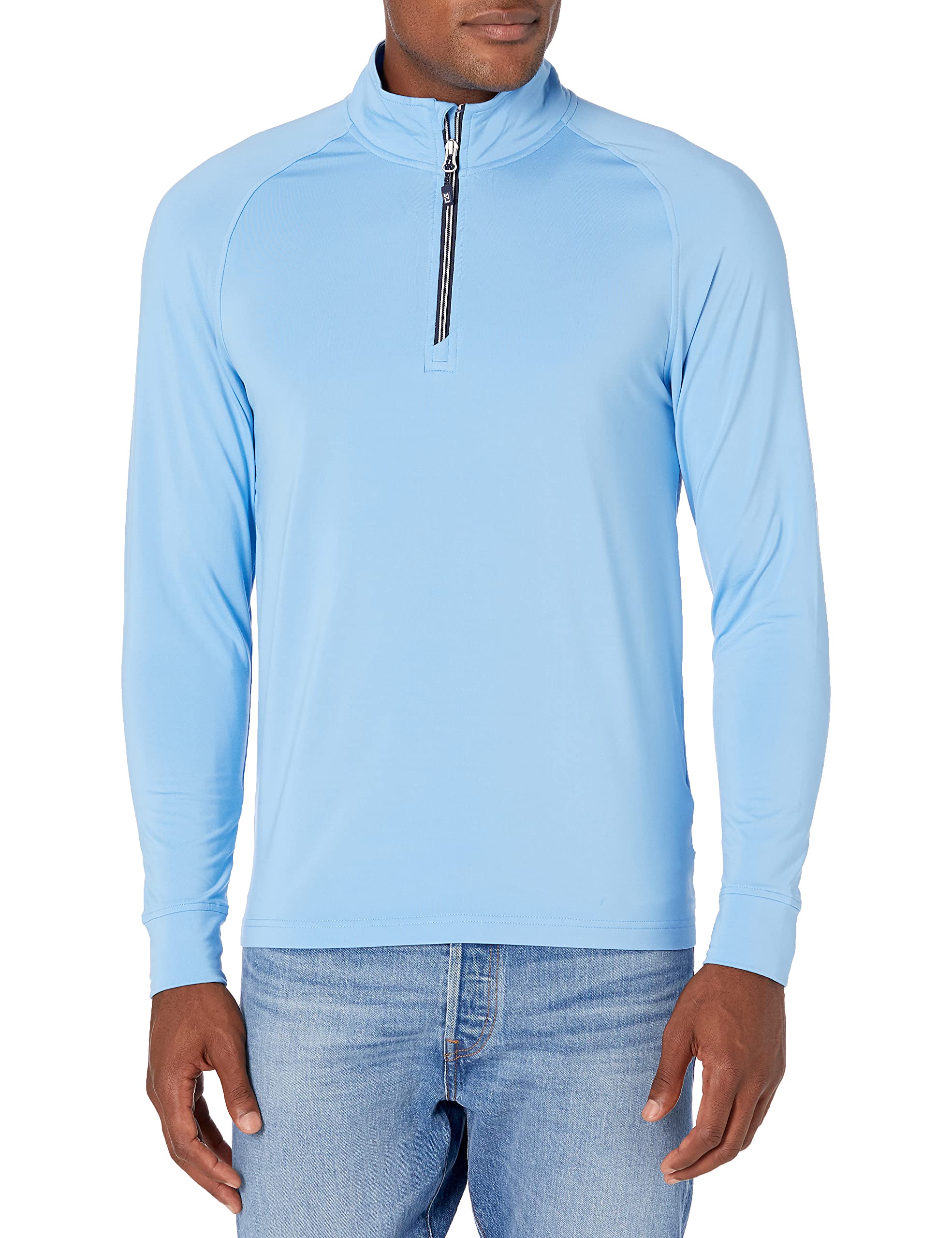 Cutter & Buck mens Long Sleeve Adapt Eco Knit Quarter Zip Pullover Shirt, Atlas, Medium US