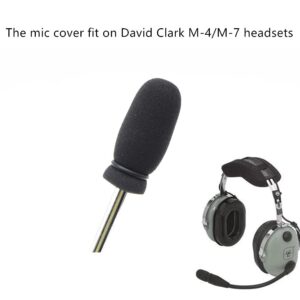 Saidbuds 10 Pack Soft Mic Foam Covers Windscreens for David Clark M-4/M-7 Lightspeed Aviation Headsets Microphone