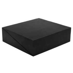 DEAYOU 2 Pack Yoga Foam Wedge, 13" EVA Foam Wedge Block for Exercise, Back Support, Footrest Cushion (Black)