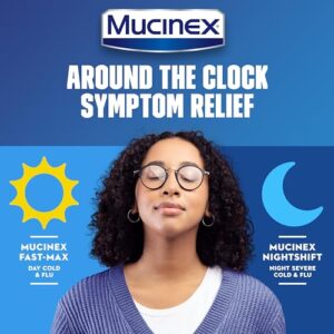 Mucinex Fast-Max Day Cold and Flu & Nightshift Night Severe Cold and Flu Medicine for Adults, Day/Night Combo Pack for Fever, Sore Throat Relief, Decongestant, Cough & Cold Medicines, 40 Caplets