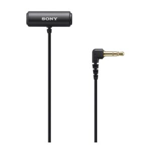 Sony ECM-LV1 Compact Stereo Lavalier Microphone Bundle with Hardshell Storage Case (2 Items)