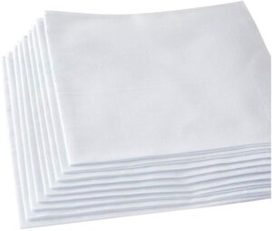 rds hankytex women's 100% cotton handkerchief,white d