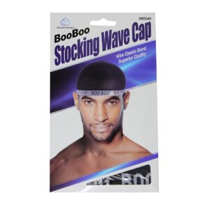 Dream World Booboo Stocking Wave Cap (4 Packs)-Wire Elastic Band (Multi Color)