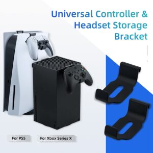 Mcbazel Controller Holder for PS5, Controller Stand Mount for Xbox Series X, Storage Bracket for Playstation 5/ Xbox Sereis X Controllers - No Screws & No Adhesive Tape