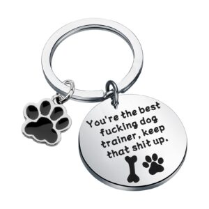 feelmem dog trainer gift dog walker gift you’re the best fucking dog trainer keychain dog owner gift dog sitter gift