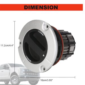 TUNTUN 4WD 4x4 Locking Hub Front Wheel Manual Locking Hubs Axle Link Assembly Fit for Ford F250 F350 F450 F550 Super Duty 2005-2018, Replace BC3Z-3B396-B 600-220 BC3Z3B396B (2PC)