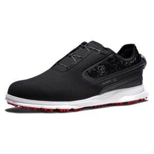 footjoy men's superlites xp boa previous season style golf shoe, black/black, 8.5