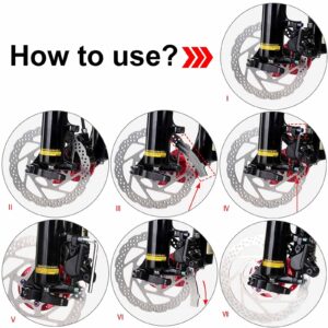 AIKESIWAY Rotor Truing Fork Bike Disc Alignment Tool Bicycle Brake Wrench,Bike Disc Brake Pad Adjustment Alignment Tool Gap Regulator,3 Slot Depths,Strong,Easy to Carry and Use (2pcs Gap Regulators)