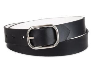 dickies women's reversible belt, black/white, small