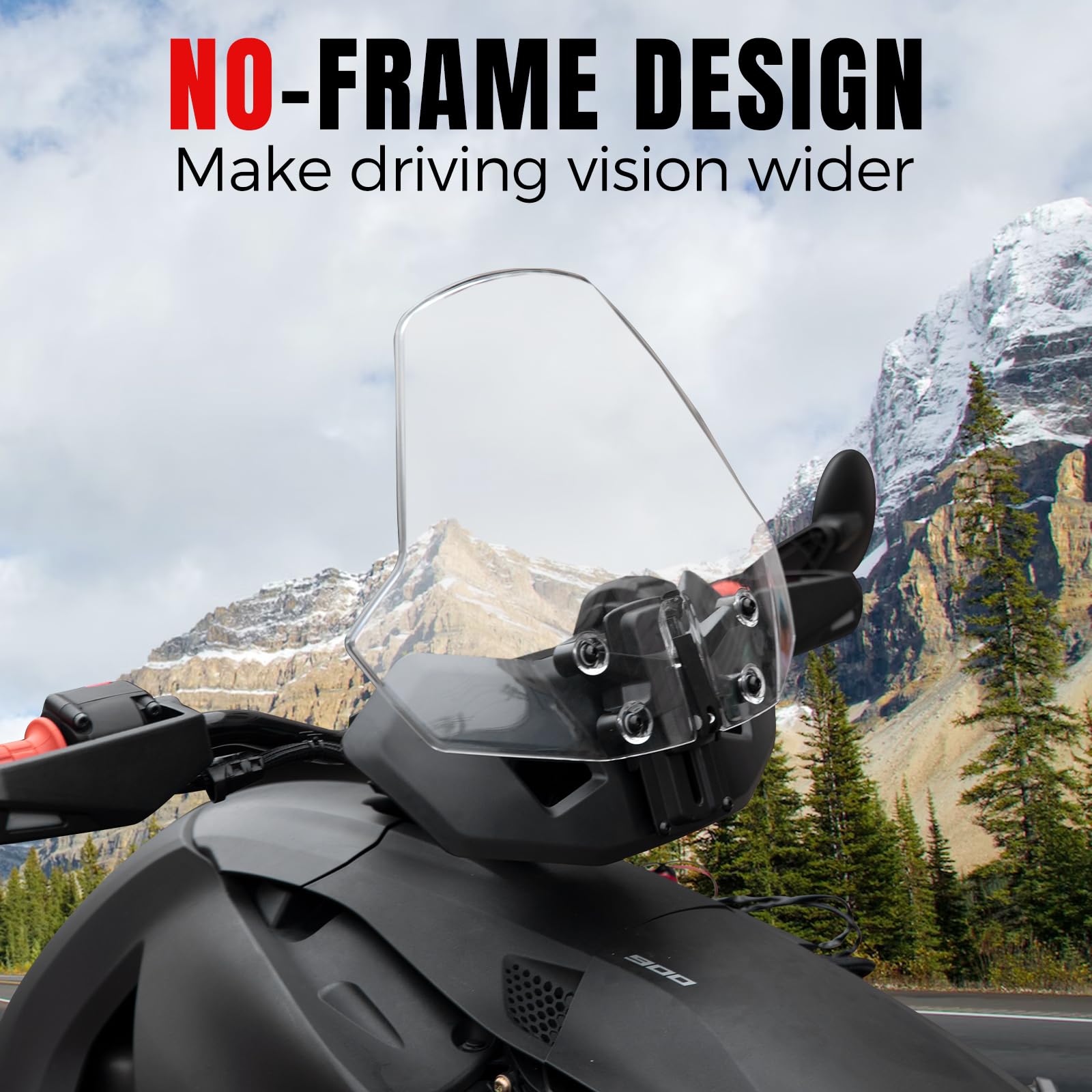 A & UTV PRO Sport Windshield ,Suitable for Can-Am Ryker All Models, Adjustable Translucent Windshield, Compatible with Can Am Ryker 600 900 Sport and Rally ,Replace OEM # 219401023 219400771 219401032