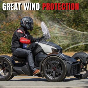 A & UTV PRO Sport Windshield ,Suitable for Can-Am Ryker All Models, Adjustable Translucent Windshield, Compatible with Can Am Ryker 600 900 Sport and Rally ,Replace OEM # 219401023 219400771 219401032