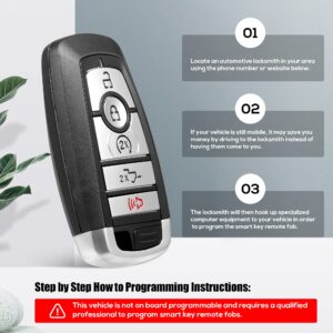 VOFONO Compatible with keyless Entry Remote Key Fob Ford F-150 2018 - 2020/F-Series F-250 F-350 F-450 F-550 2017 - 2020 FCC ID: M3N-A2C93142600, P/N: 164-R8166, HC3T-15K601-BB