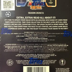 2020-21 Topps Match Attax Extra UEFA Soccer Hanger Box