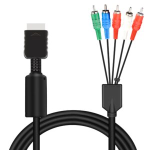 6ft component hd av cable for ps2/ps3/ps3 slim, hdtv-edtv (high definition 480p) compatible with ps2/ps3/ps3 slim 5-wire