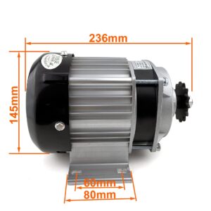 L-faster 48V 500W Trishaw Bike Electric Brushless Motor Kit with Gear Reduction Motor and Gas Pedal Accelerator Power Key Lock