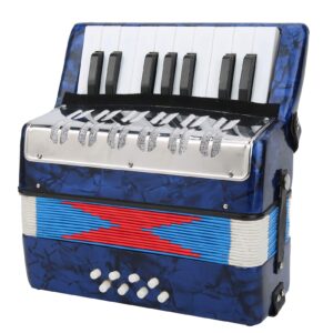 Kids Accordion, 17 Keys Button Accordion Musical Instrument for Children or Amateur Performance, Convenient and Lightweight in Use.()