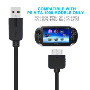 3.9ft PS Vita Charger Cable, 2 in 1 USB Data & Power Charger Cord Replacement for PlayStation Vita 1000 (Only Compatible with PSV 1000)