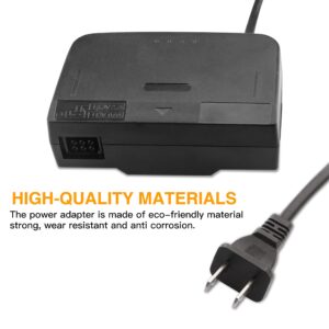 N64 Power Supply and Cable, AC Power Supply Adapter and AV Composite Video Cable Cord Compatible with Nintendo 64