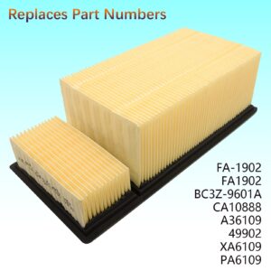 FA-1902 Air Filter, FA1902 Air Filter, FA 1902 Filter Compatible with Ford F250 F350 F450 F550 F650 F750 Powerstroke 6.7L Diesel 2011-2016 Replace BC3Z9601A by BOOTOP