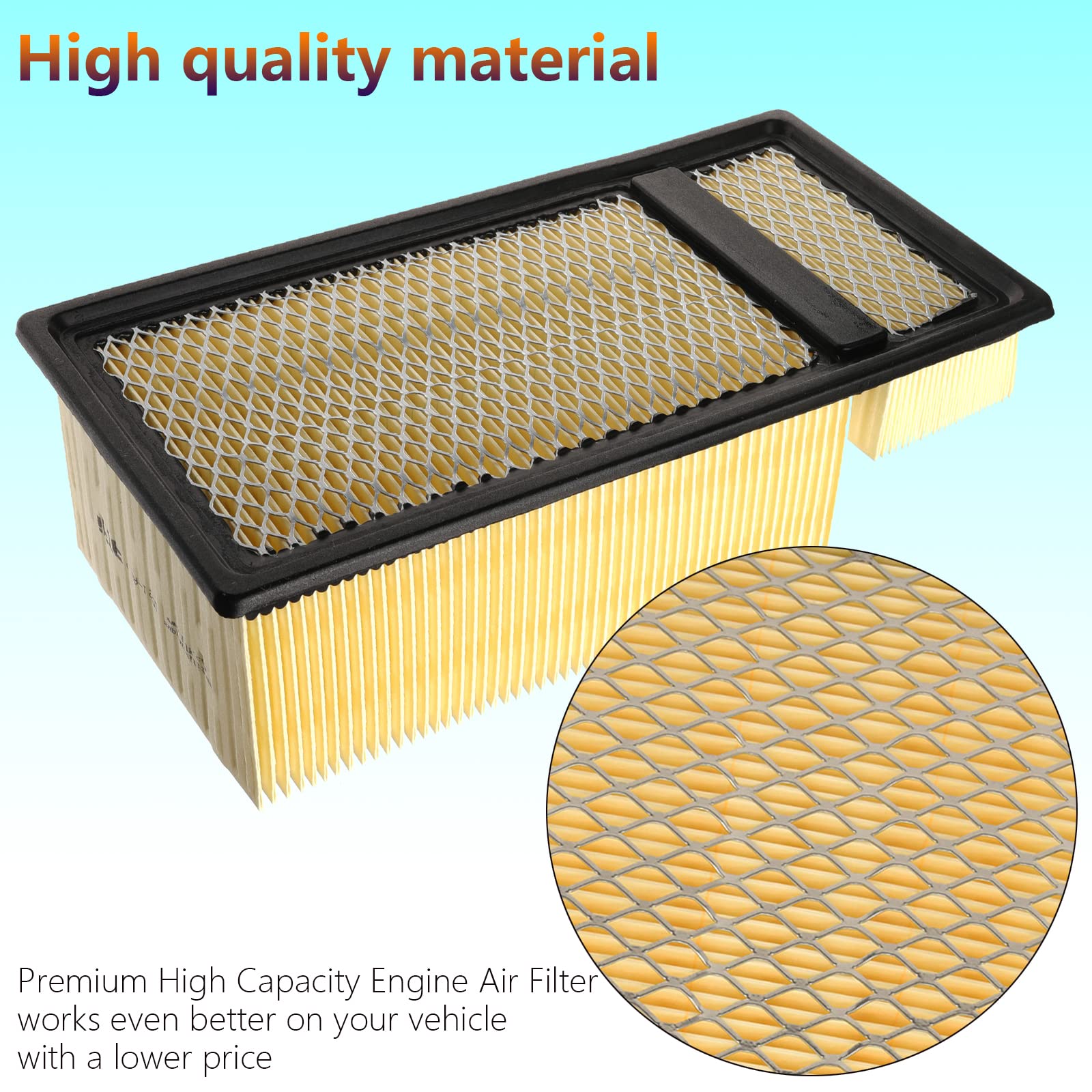 FA-1902 Air Filter, FA1902 Air Filter, FA 1902 Filter Compatible with Ford F250 F350 F450 F550 F650 F750 Powerstroke 6.7L Diesel 2011-2016 Replace BC3Z9601A by BOOTOP