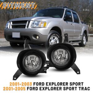 AUTOWIKI For 2001 2002 2003 FORD EXPLORER SPORT, 2001-2005 FORD EXPLORER SPORT TRAC Fog Lights Lamps Assembly 42W