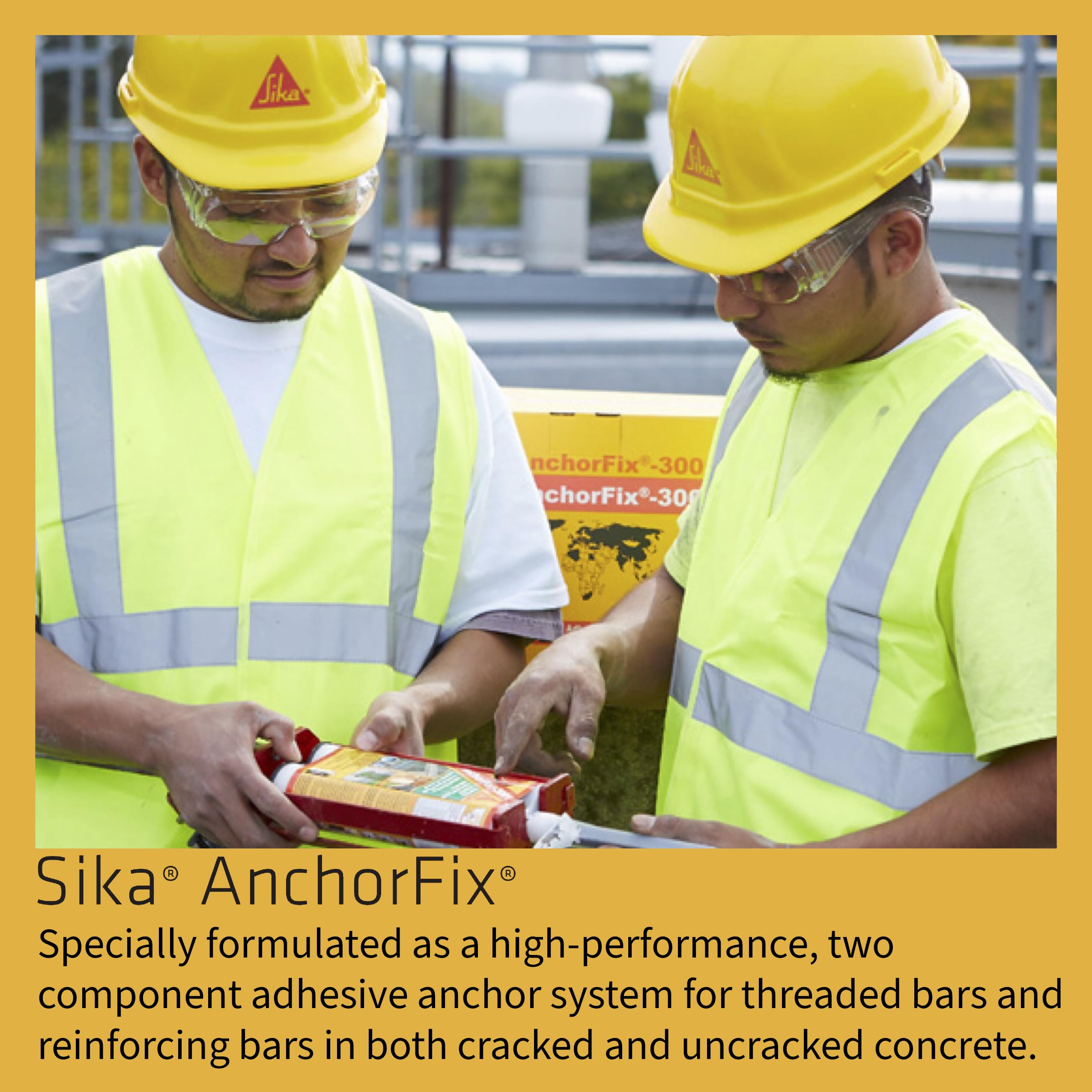 AWF PRO Sika AnchorFix 500 - Two Component Epoxy 20 oz, High Performance, Concrete Anchoring System. Concrete Anchor 2 Part Epoxy. Pack of 2. Applicator Gun Not Included