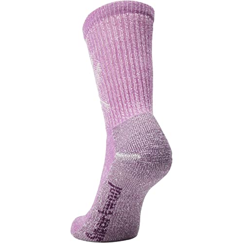 Smartwool Women's Hike Classic Edition Light Cushion Leaf Pattern Crew Socks, Meadow Mauve, Medium