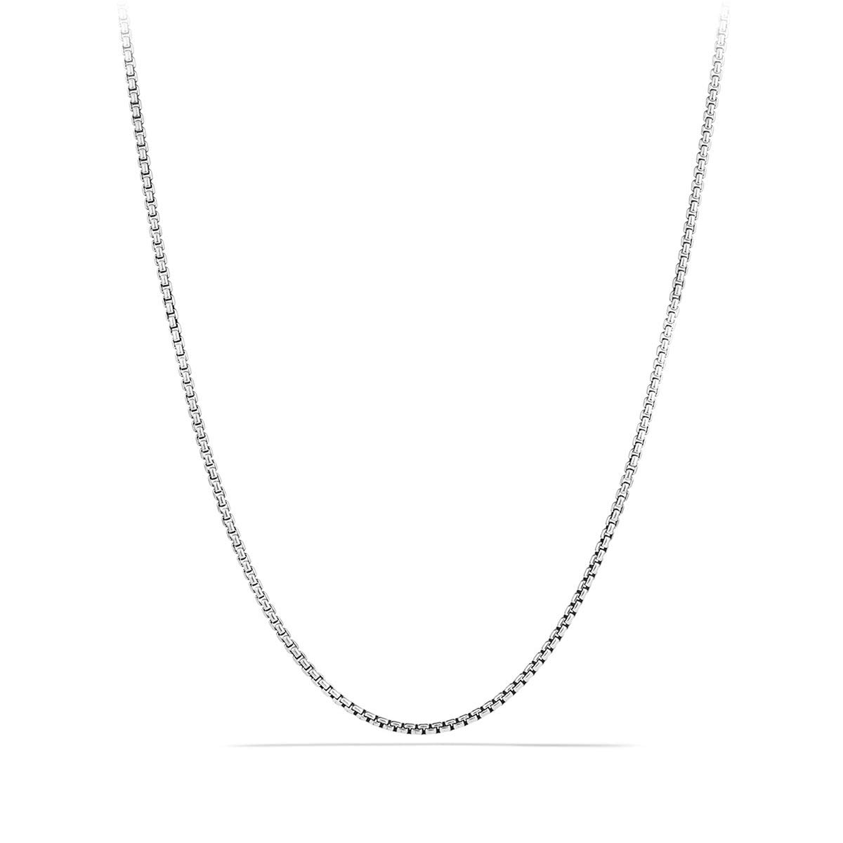 Ginger Lyne Collection Box Necklace Chain for Men or Women, 925 Sterling Silver 1mm Width 24 Inch, Gifts for Her