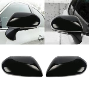 sportuli Black Side Door Mirror Caps + Door Handle Covers Replace for 2018 2019 2020 2021 2022 2023 2024 Toyota Camry Accessories, with Smart Key Holes (Black)