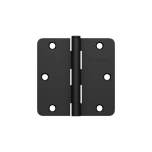 Schlage 3.5" Door Hinge with 1/4" Radius Round Corner in Matte Black (3-Pack)