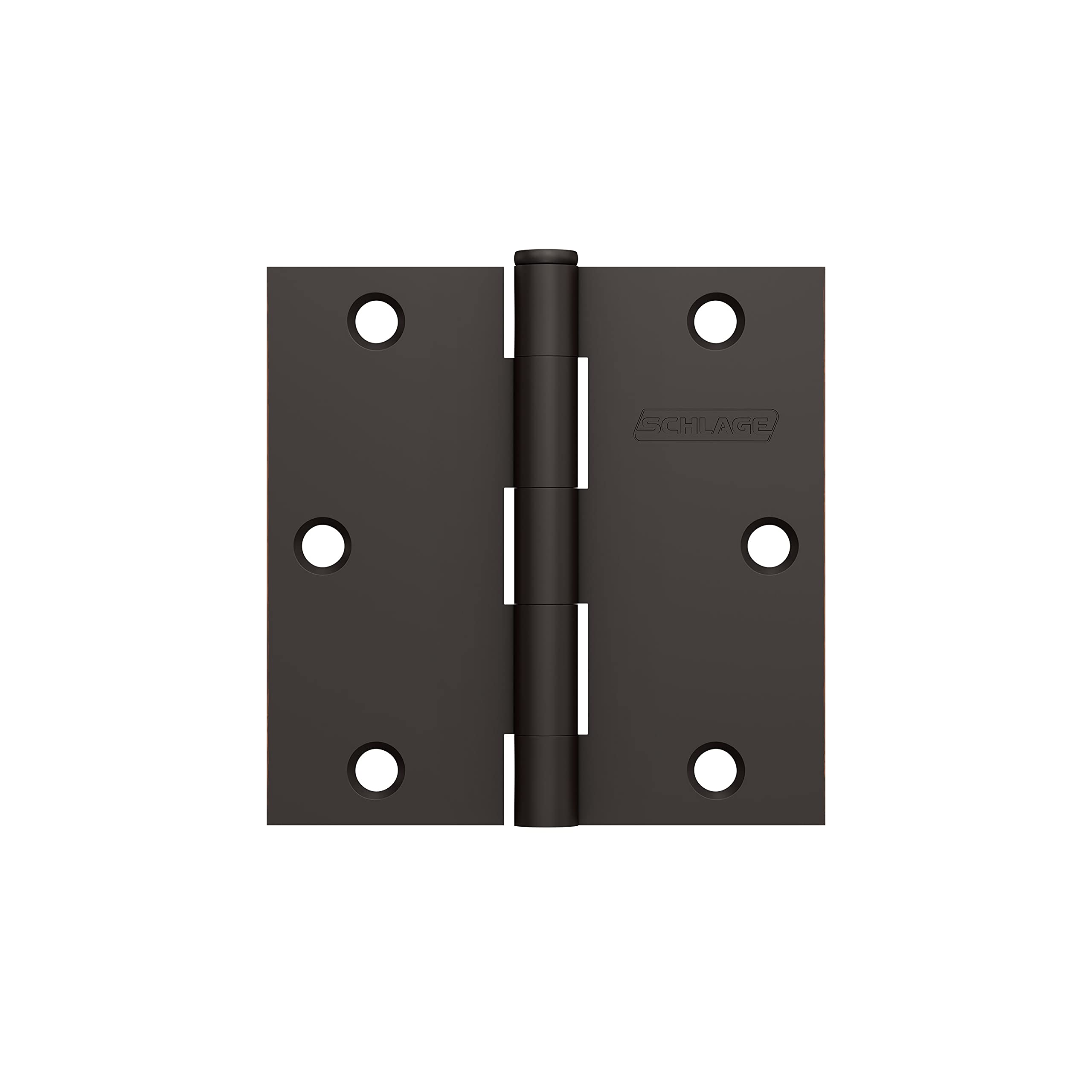 Schlage 3.5" Door Hinge with Square Corner in Aged Bronze (3-Pack)