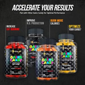 ALPHA LION Gains Candy, Pills That Support Weight Loss, Energy Supplements, 100% Natural Extract, Calorie Burning, Regulates Healthy Metabolism, 60 Capsules (Fat Loss - CaloriBurn®)