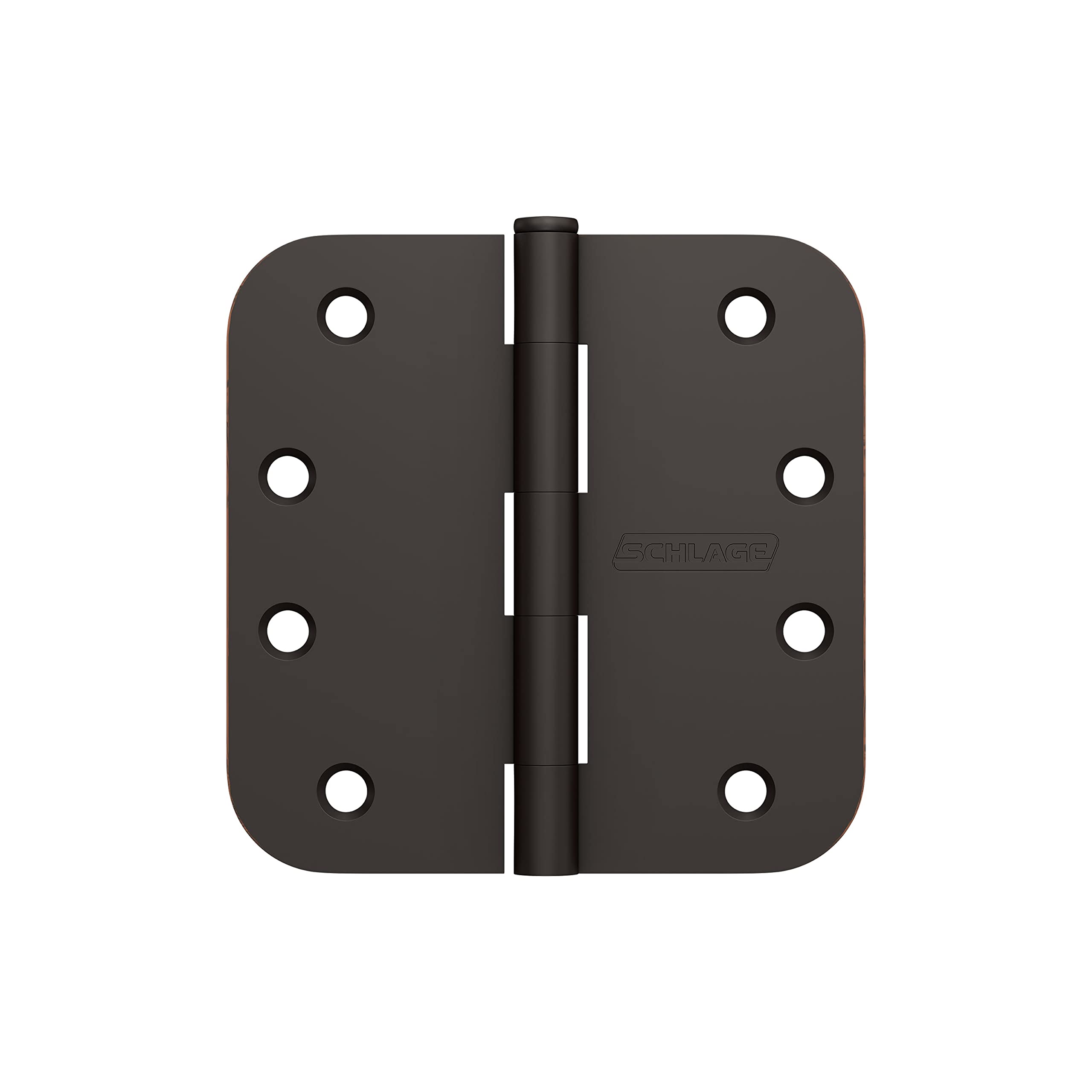 Schlage 4" Door Hinge with 5/8" Radius Round Corner in Aged Bronze (3-Pack)